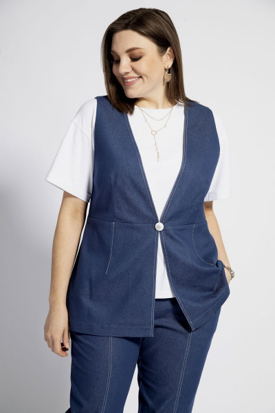 Жилет BegiModa 7003 темно-синий - фото 2