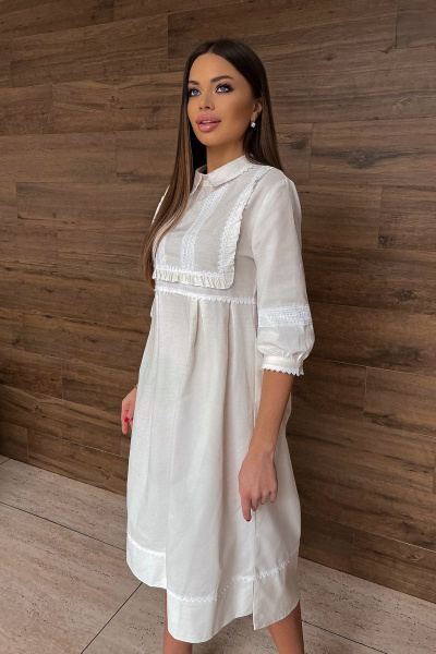 Платье из хлопка с кружевами и воланами Pavlova 139 - фото 2