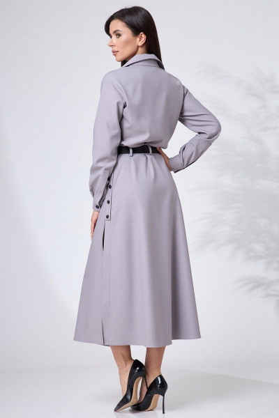 Платье полуприлегающего силуэта с воротником и манжетами Angelina & Сompany 681 - фото 2