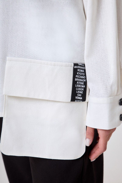 Рубашка Anelli 1252 белый_лен - фото 6