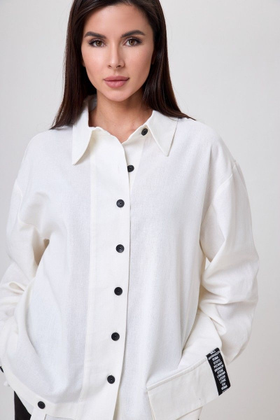 Рубашка Anelli 1252 белый_лен - фото 5