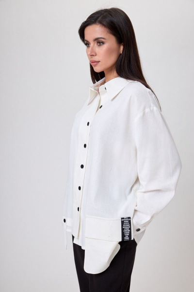 Рубашка Anelli 1252 белый_лен - фото 4