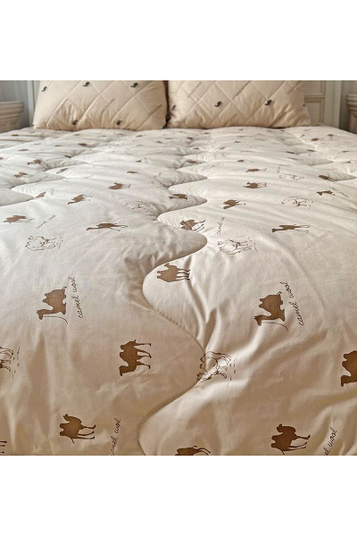 Всесезонное одеяло из верблюжьей шерсти с тиком 205х150 Файбертек В.2.06 - фото 1