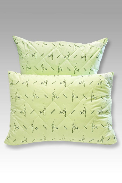 Подушка зеленая из хлопка с бамбуковым волокном Файбертек 68*48.С.Б - фото 2