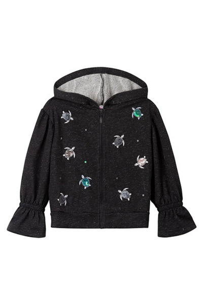 Жакет для девочки в стиле на каждый день с рюшей и пайетками Bell Bimbo 190051 черный - фото 2