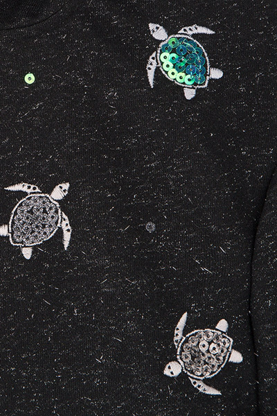 Жакет для девочки в стиле на каждый день с рюшей и пайетками Bell Bimbo 190051 черный - фото 4