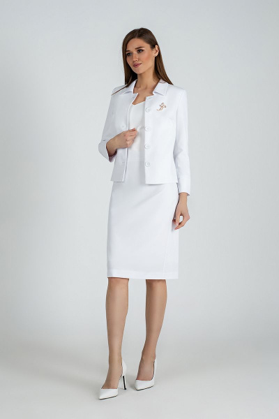 Жакет, юбка MARIKA 451 белый - фото 3