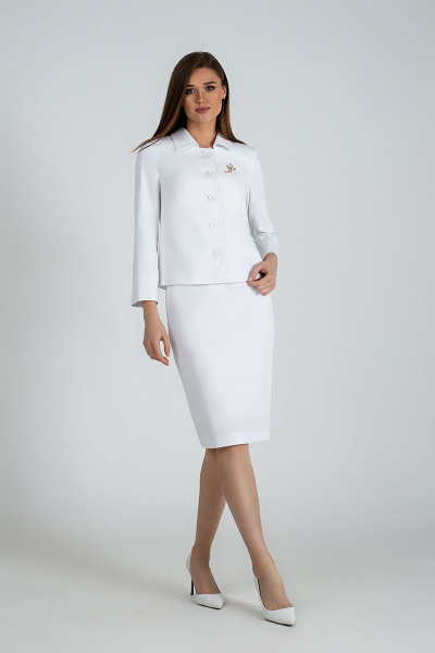 Жакет, юбка MARIKA 451 белый - фото 2