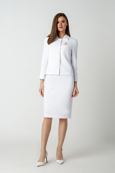 Жакет, юбка MARIKA 451 белый - фото 1