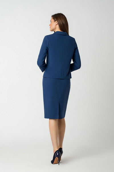 Жакет, юбка MARIKA 451 тёмно-синий - фото 3