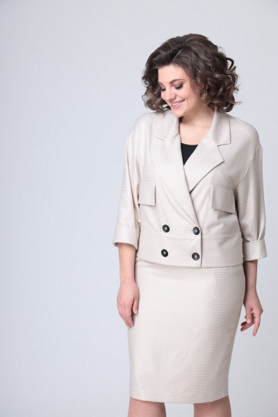 Жакет, юбка Bonna Image 585 бежевый - фото 3
