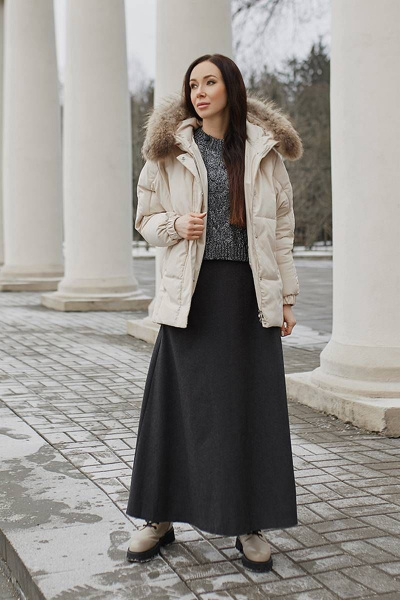 Юбка Legend Style S-011 темно-серый - фото 7