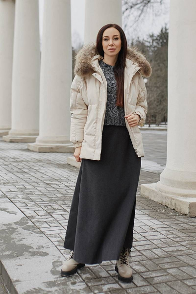 Юбка Legend Style S-011 темно-серый - фото 6