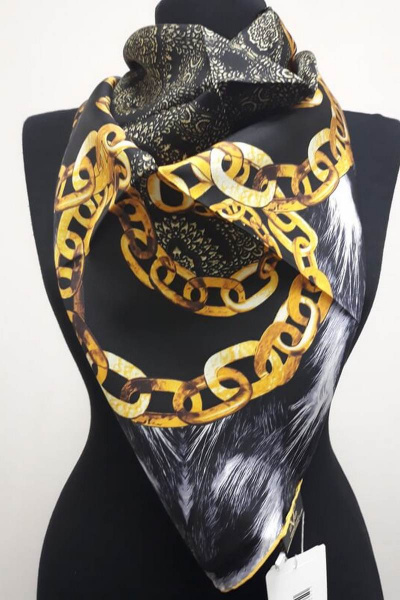 Шаль Versace 1969, 90x90, шелк, ручная обработка TrendCorner 3-10-11-130 804 - фото 1