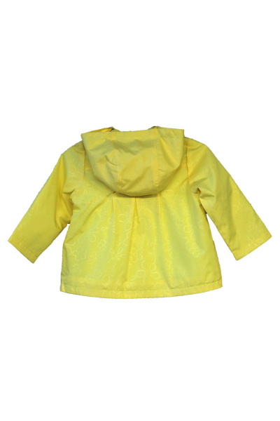 Демисезонная куртка для девочки с капюшоном и складками Юнона 6548 желтый - фото 4