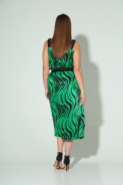 Платье расширенного силуэта из вискозы с поясом TVIN 4035 - фото 9