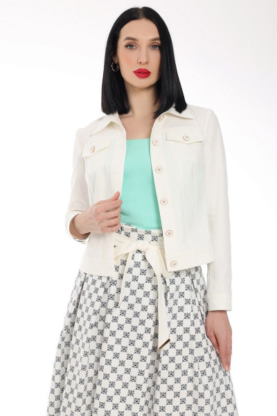 Куртка, юбка Мода Юрс 2400 молочный_принт - фото 2