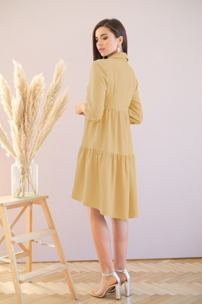 Летнее платье свободного силуэта с карманами LadisLine 1441 терракот - фото 2