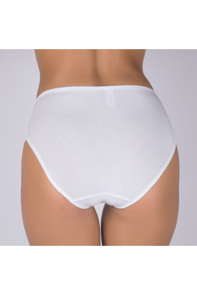 Трусы из хлопкового трикотажа с кружевной отделкой Verally 150-3 белый - фото 3