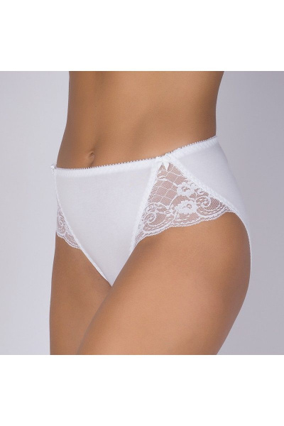 Трусы из хлопкового трикотажа с кружевной отделкой Verally 150-3 белый - фото 2