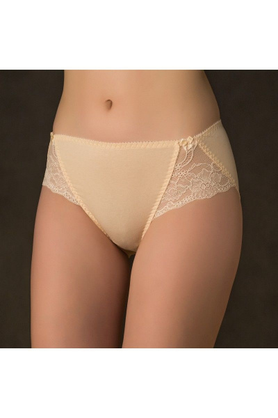 Трусы из кружевного и текстильного трикотажа для ежедневной носки Verally 150-3 жасмин - фото 1