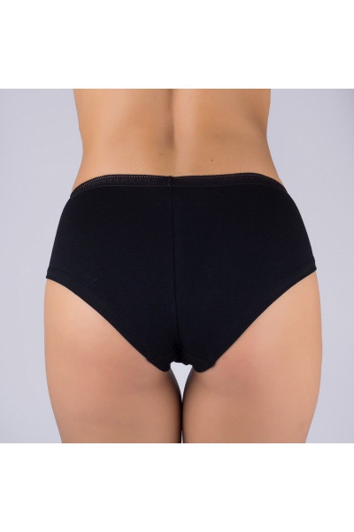 Брифы из хлопка с эластаном и обработкой швов Verally 1157-1 черный - фото 3