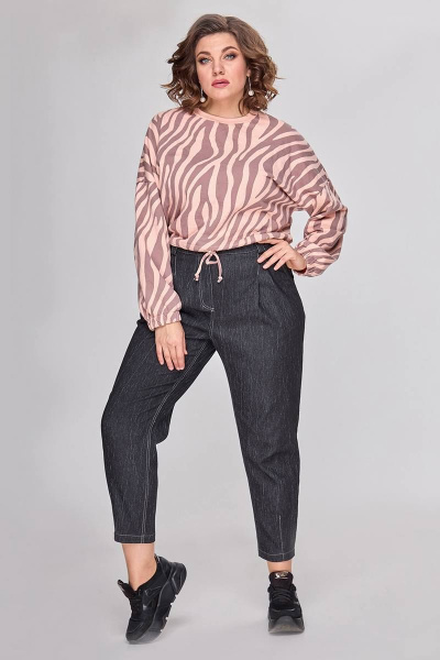 Брюки джинс с зауженной талией и низом для демисезона Zlata 4405 - фото 1