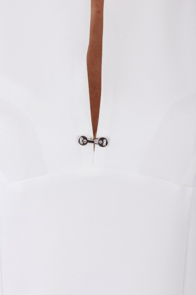 Белое платье из вискозы без рукава для летних будней Domna 360(164) молоко - фото 4