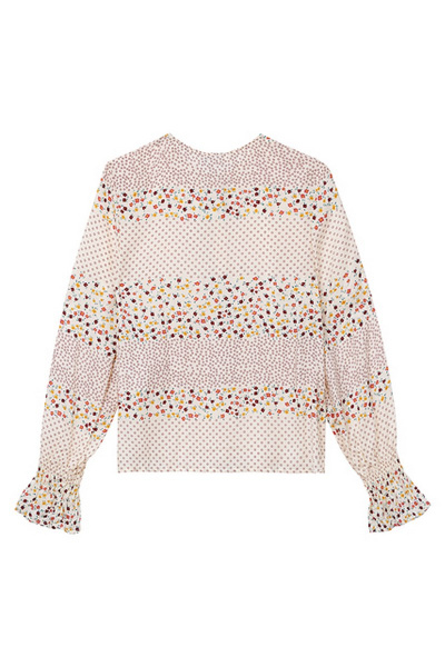 Романтичная блузка на пуговицах с сборками Bell Bimbo 191197 набивной - фото 2