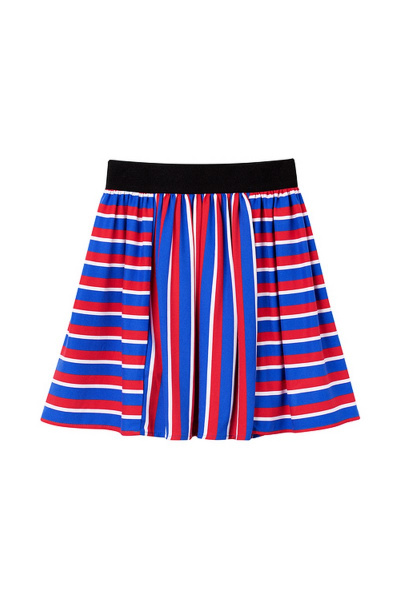 Юбка летняя из вискозы с ассиметричным принтом Bell Bimbo 191088 полоска - фото 3