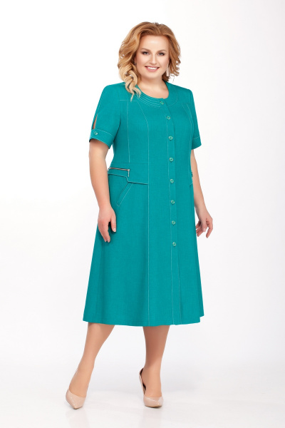 Платье Tellura-L 1397 ярко-бирюзовый - фото 1