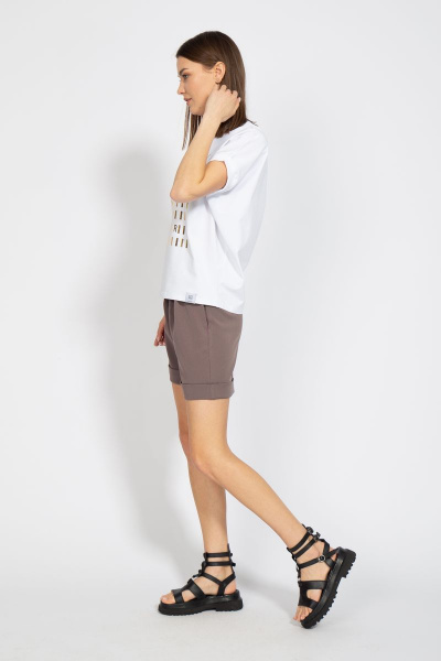 Майка свободного кроя из хлопка с цифровым принтом летучая мышь Kivviwear 4072.02 - фото 8