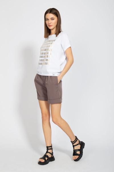 Майка свободного кроя из хлопка с цифровым принтом летучая мышь Kivviwear 4072.02 - фото 4