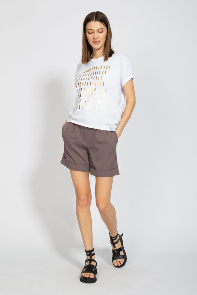 Майка свободного кроя из хлопка с цифровым принтом летучая мышь Kivviwear 4072.02 - фото 3