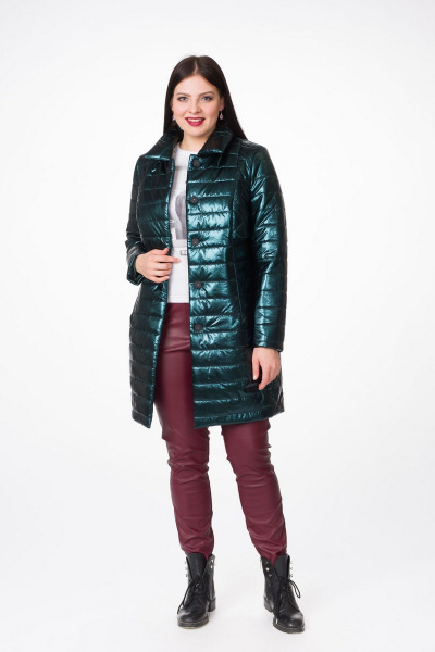 Пальто Stilville 1615 зеленый - фото 4