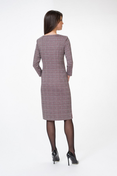 Платье Stilville 1595 бордо,серый,черный - фото 4