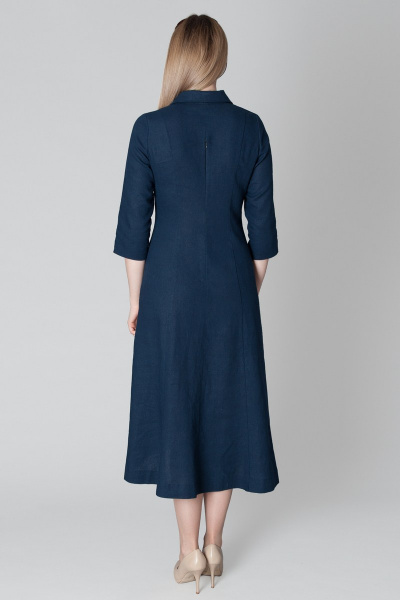 Платье из льна с карманами и шнуровкой Ouarida 19П070 - фото 6