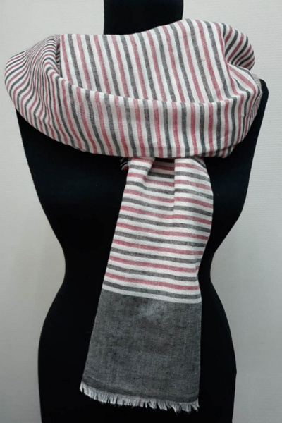 Шарф с мелкой полоской, 80x210, текстиль, демисезон TrendCorner 6-1-55-362 1762 - фото 1