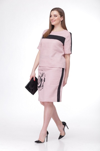 Блуза, юбка MALI 763 пепельно-розовый - фото 4