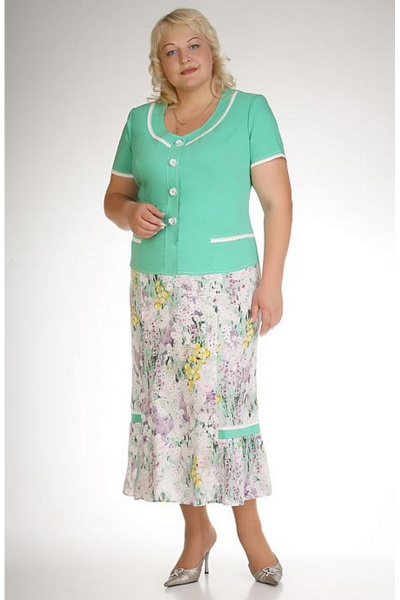 Жакет и юбка стильный из ткани круглоречное NeoTex 415 - фото 1