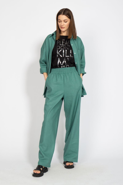 Летние брюки свободного кроя из льна Kivviwear 4076.05 - фото 14