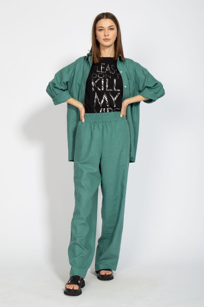 Летние брюки свободного кроя из льна Kivviwear 4076.05 - фото 13