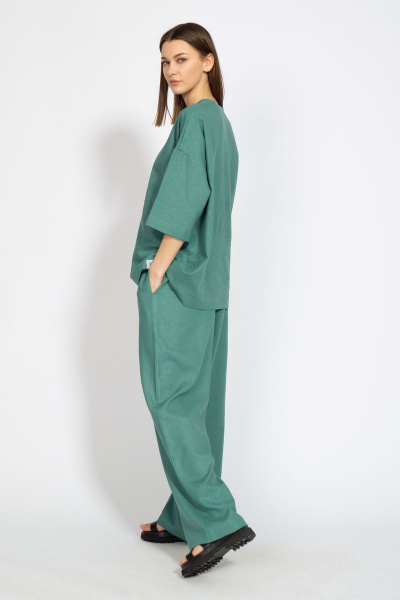 Летние брюки свободного кроя из льна Kivviwear 4076.05 - фото 8