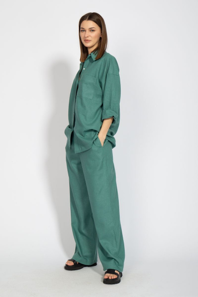 Летние брюки свободного кроя из льна Kivviwear 4076.05 - фото 2