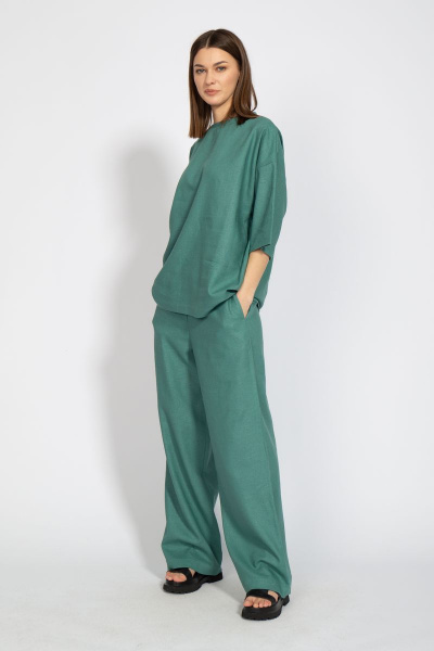 Летние брюки свободного кроя из льна Kivviwear 4076.05 - фото 1