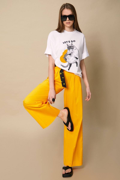 Белая oversize футболка из мягкого трикотажа Rivoli 2246 - фото 1