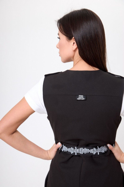 Жилет черный длинный классический с карманами Anelli 1237 черный - фото 8