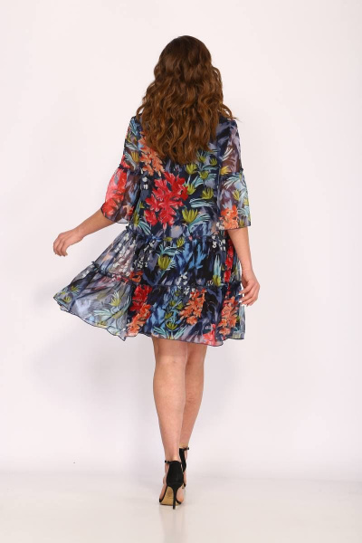 Платье TAiER 1085 синий_в_цветы - фото 5
