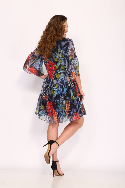 Платье TAiER 1085 синий_в_цветы - фото 4