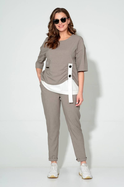 Блуза, брюки Liona Style 833 мокко - фото 2